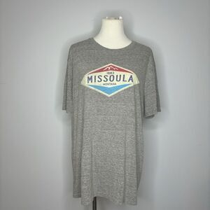 5/$25💜 Blue 84- Grey Heather "Missoula" Graphic Tee
